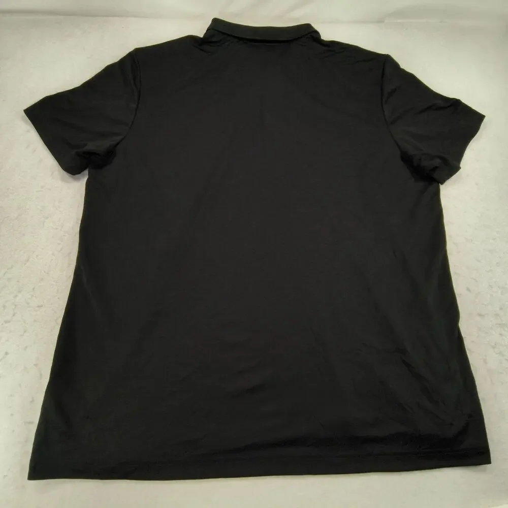 Adidas Casual Short Sleeve Collared Polo Shirt Adult Mens Size 2XL Black